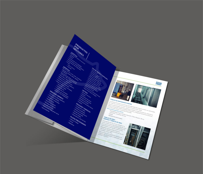 Diseño gráfico catálogo servicios Systemfrost